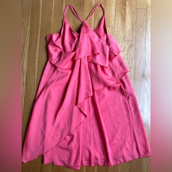Double zero brand front bow strap mini dress light pink size small - Picture 4 of 5